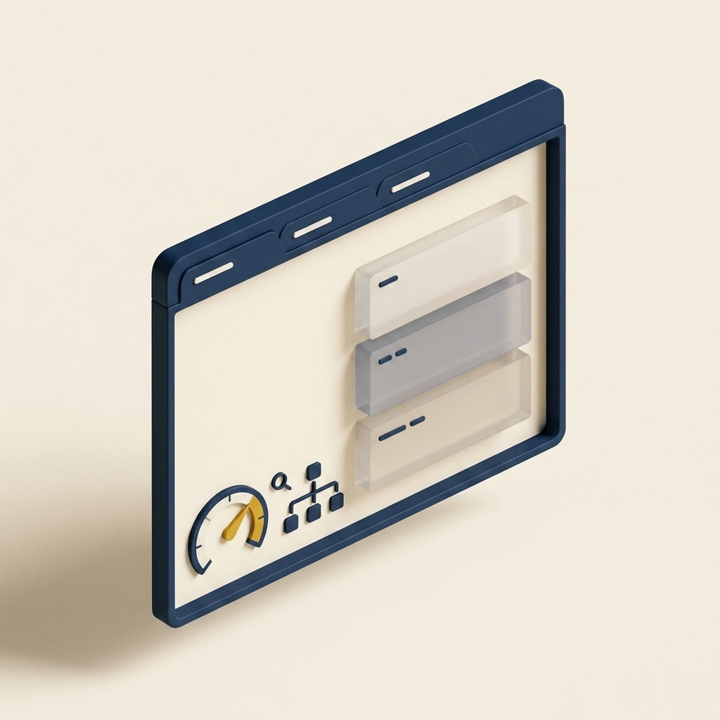 Optymalizacja on-page — okno przeglądarki ze znacznikami HTML i wskaźnikiem prędkości